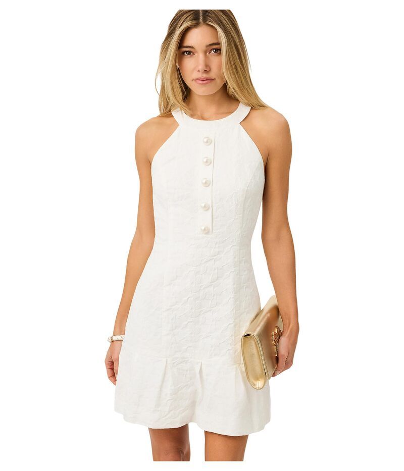 リリーピュリッツァー レディース トップス ジャンプスーツ ロンパースカート Lilly Pulitzer Drusilla Skirted Rompers Resort White Fl ホワイト