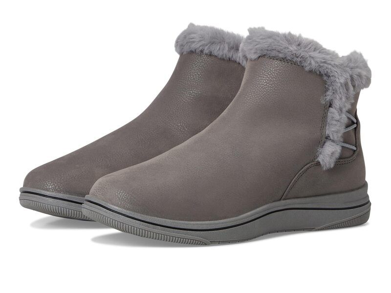 クラークス レディース シューズ ブーツ・レインブーツ Clarks Breeze Fur Dark Grey Combi グレー