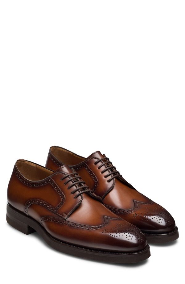 マグナーニ メンズ シューズ ウィングチップ ダービー Magnanni Elian Wingtip Derby Cognac