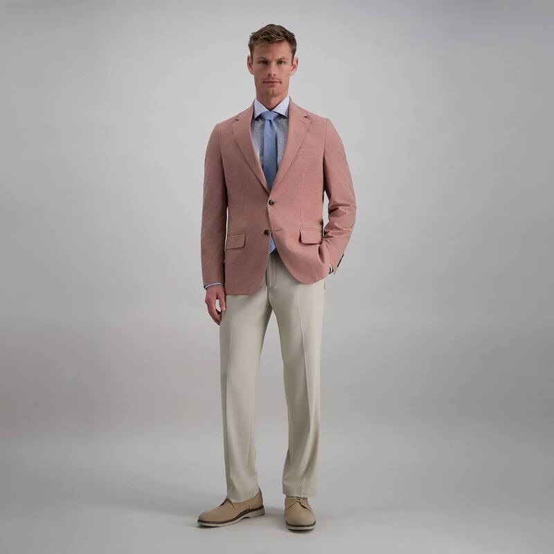 ハガー レディース アウター ジャケット・ブルゾン スリムフィット コート Mens Haggar Birdseye Slim Fit Sport Coat Clay
