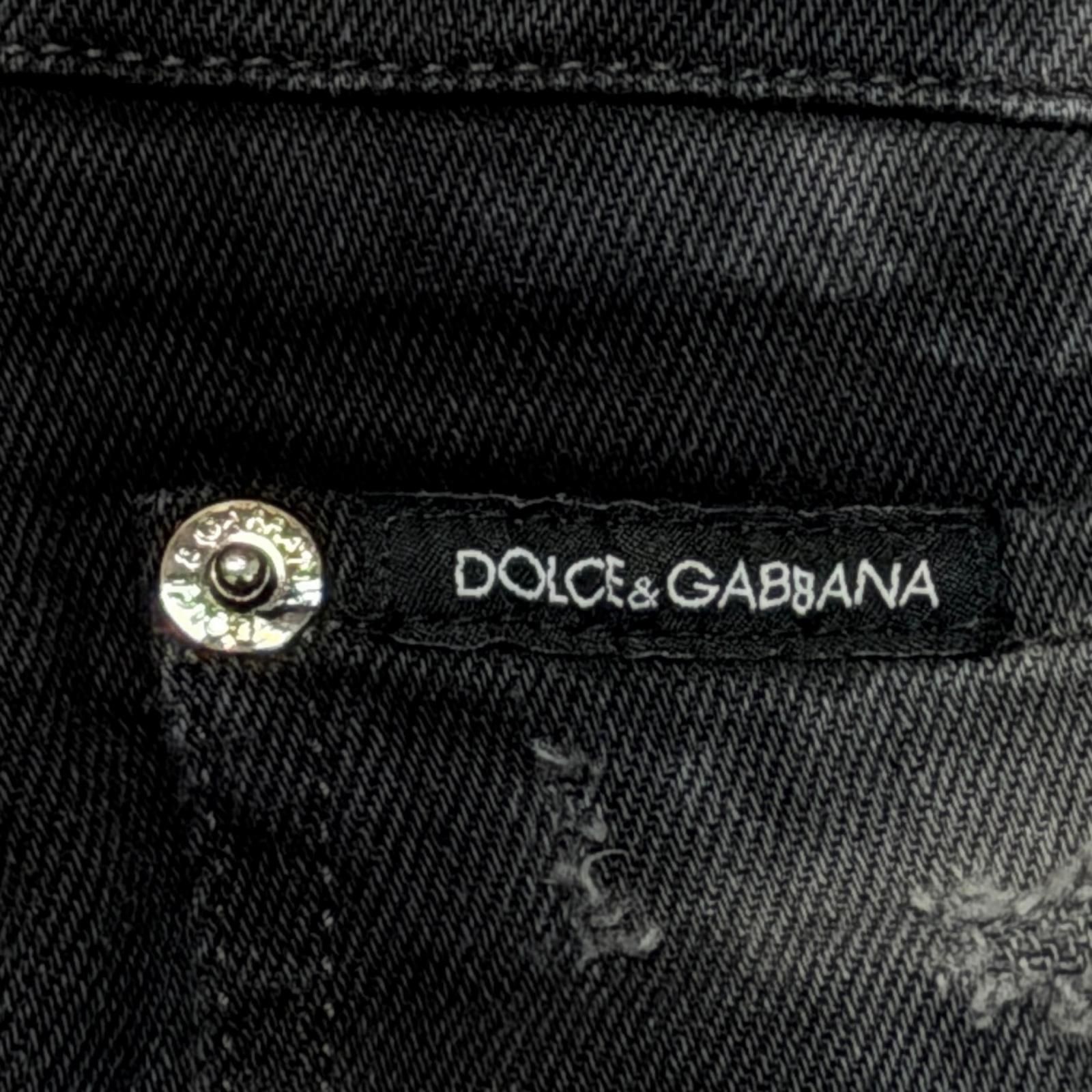 DOLCE&GABBANA プレート クラッシュ ダメージ 加工 スリム スキニー