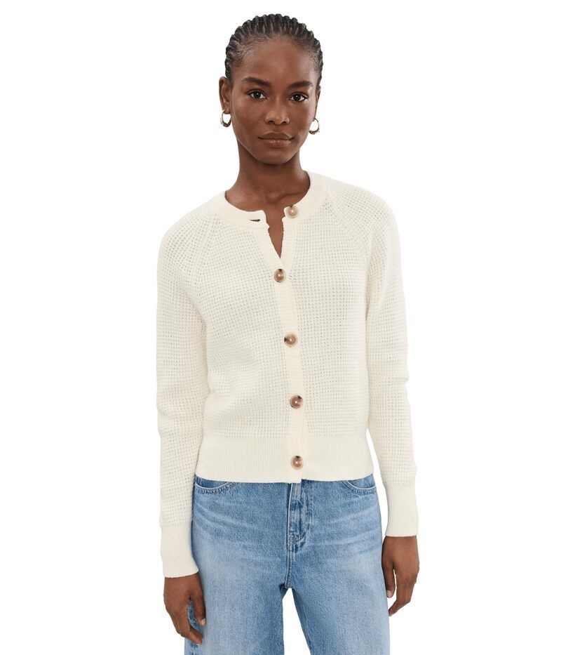 ニックプラスゾーイ レディース アウター ニット・セーター カーディガン NICZOE Waffle Tuck Cardigan Classicream クリーム