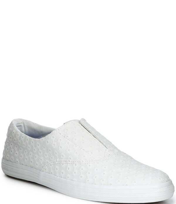 ケッズ レディース ボトムス カジュアルパンツ スニーカー Keds Champion Round Toe Slip On Canvasneakersnowhite ホワイト