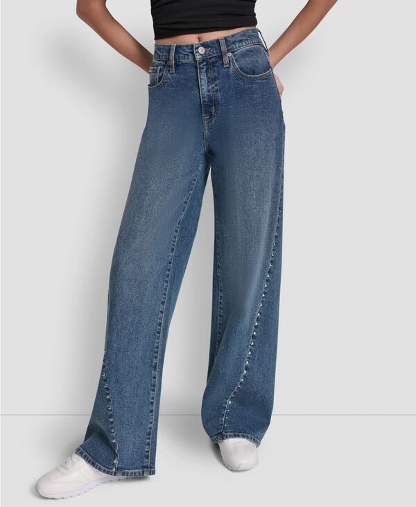 ダナキャランニューヨーク レディース ボトムス デニムパンツ ワイドレッグ DKNY Jeans Womens HighRise Modern Wide Leg Jeans Richmond