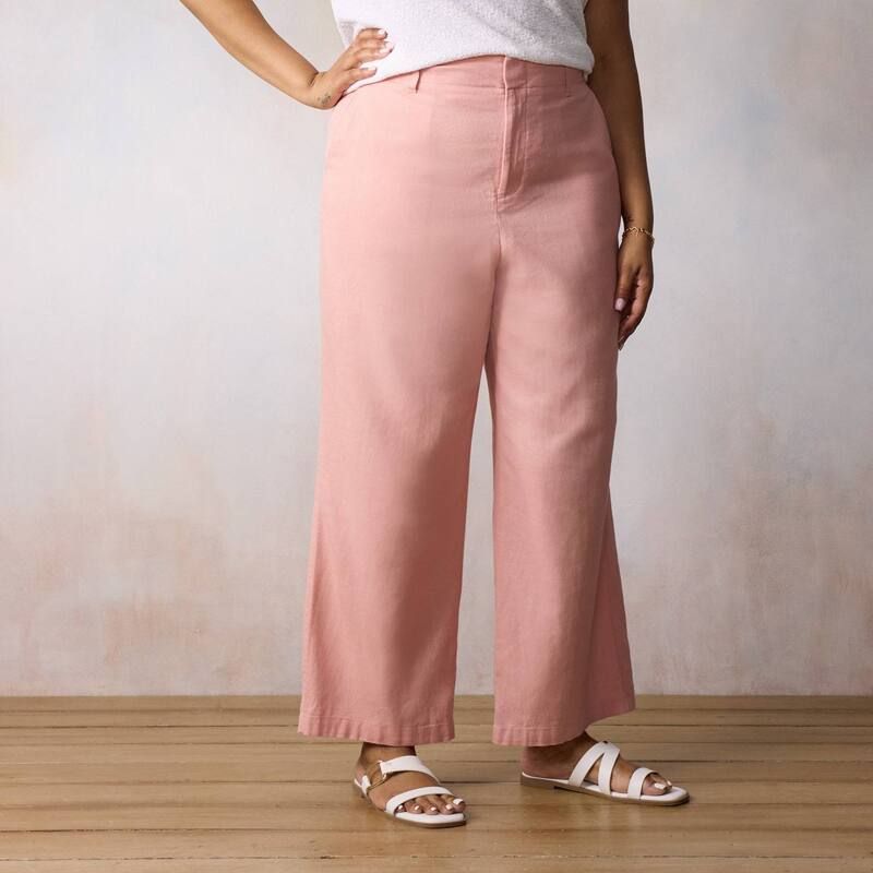 LC Lauren Conrad レディース ボトムス カジュアルパンツ ドレープラスサイズ Plusize LC Lauren Conrad Elastic Back Drape Trousers