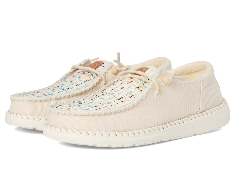 ヘイデュード レディース シューズ スニーカー ツイード Hey Dude Wendy Funk Crafted Tweed Ivory アイボリー