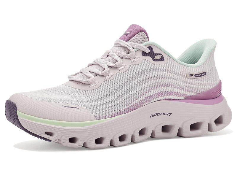 スケッチャーズ レディース シューズ スニーカー Skechers Arch Fit Glidestep Wave Hands Free Skipins Lavender ラベンダー