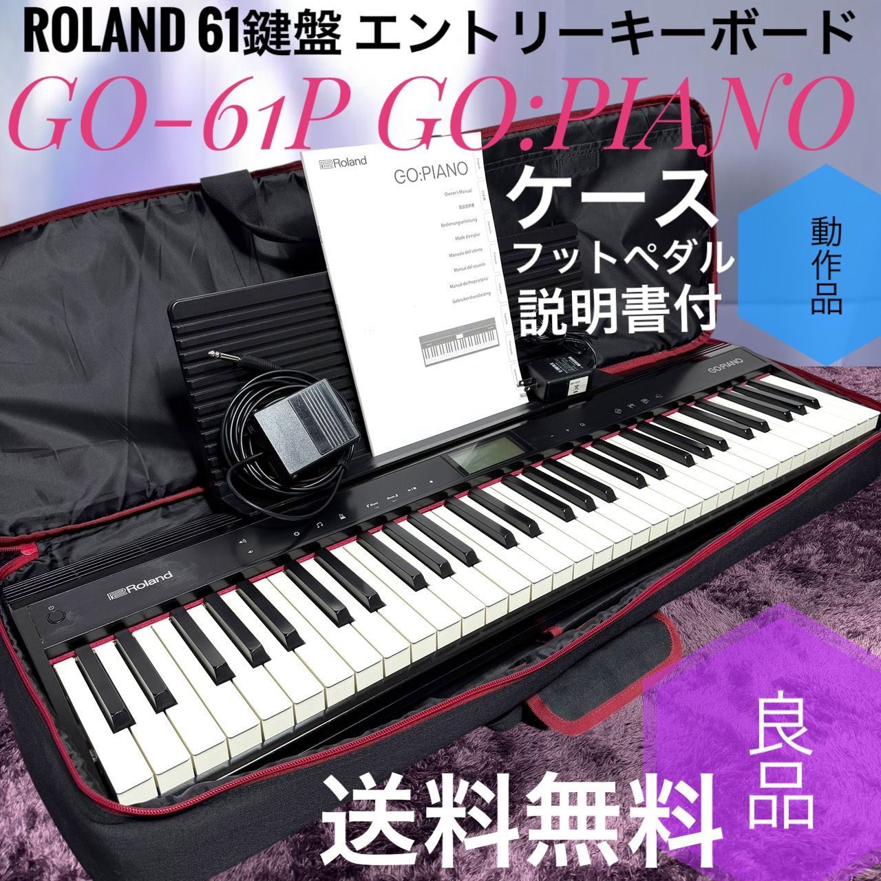 ☆動作品 送料無料 良品 Roland ローランド GO-61P 黒 ケース付き GO