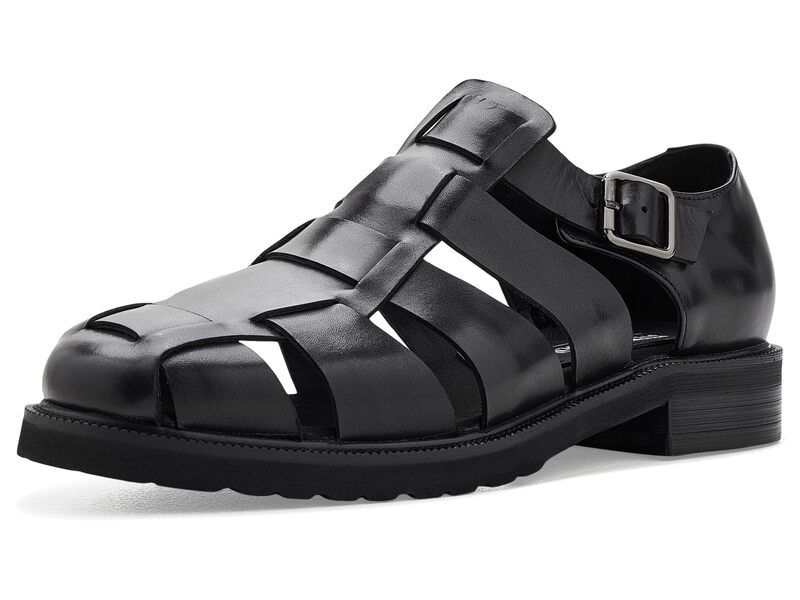 スティーブ マデン メンズ シューズ サンダル Steve Madden Havana Black Leather ブラック