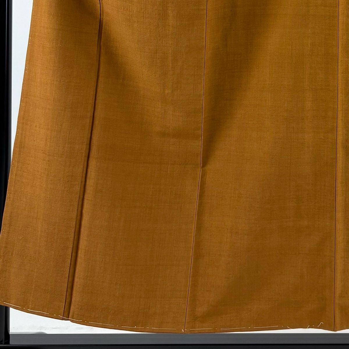 美品】 結城紬 身丈155cm 裄丈63cm S 袷 証紙 茶色 正絹 秀品 【中古