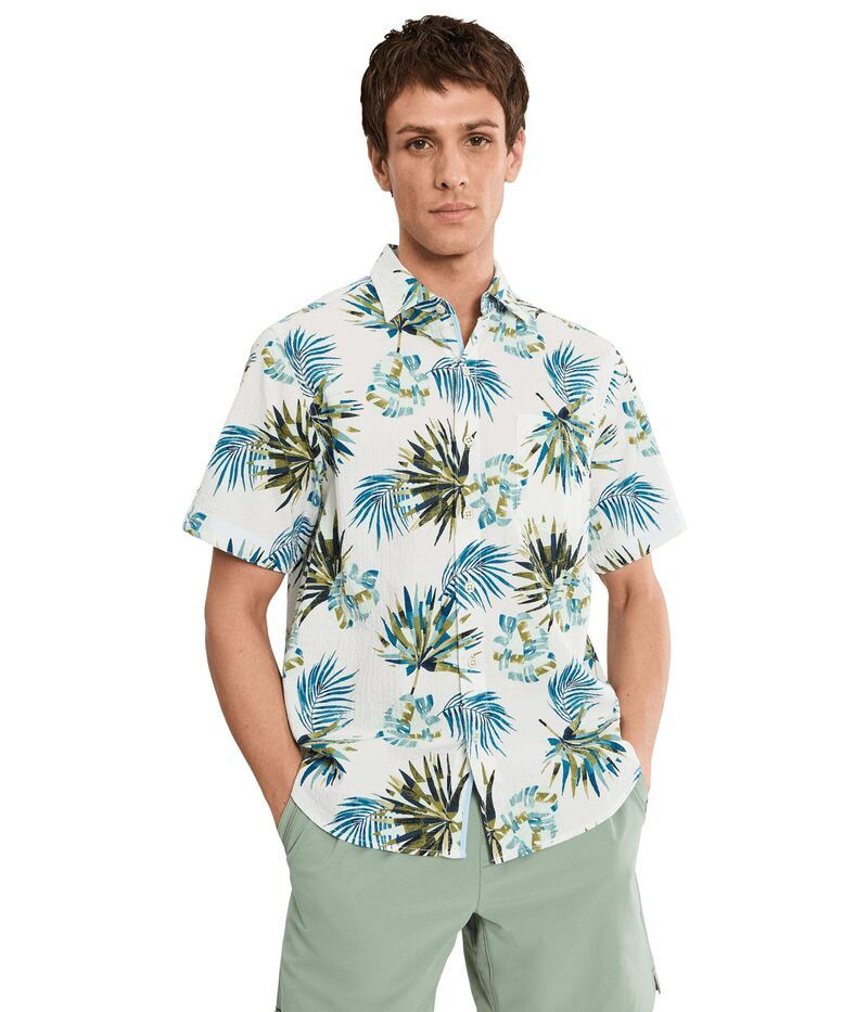 トッミーバハマ メンズ トップス シャツ Tommy Bahama Nova Wave Frond Mosaic White ホワイト