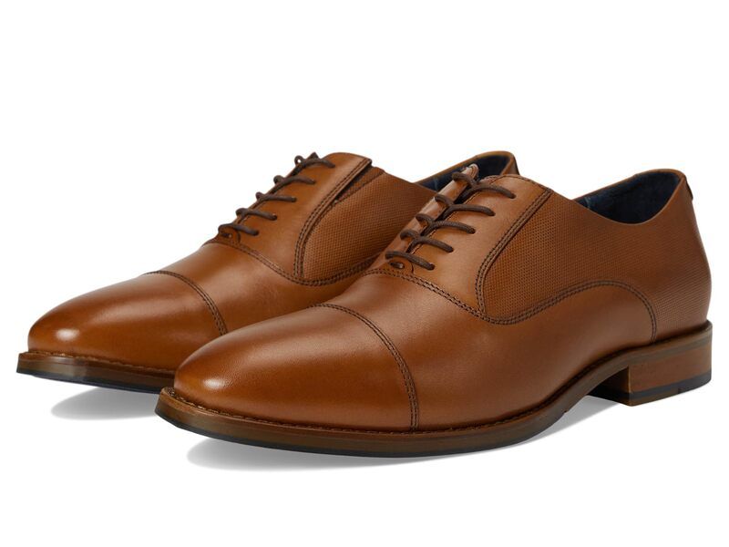 ジョンストンアンドマーフィー メンズ シューズ オックスフォード キャップ Johnston Murphy Landry Embossed Cap Toe Tan Full Grain タン