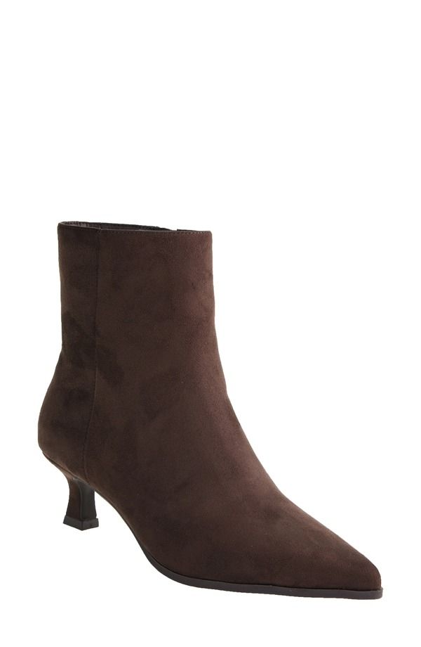 チャイニーズランドリー レディース シューズ ブーツ・レインブーツ Chinese Laundry Novalie Pointed Toe Bootie Brown Suede ブラウン