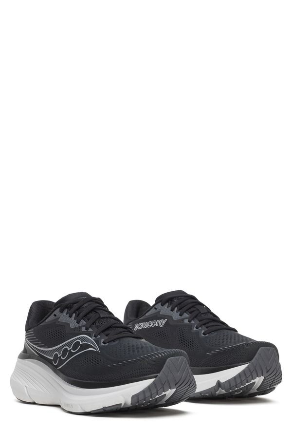 サッカニー メンズ シューズ スニーカー Saucony Guide 19 Running Shoe Black Silver ブラック