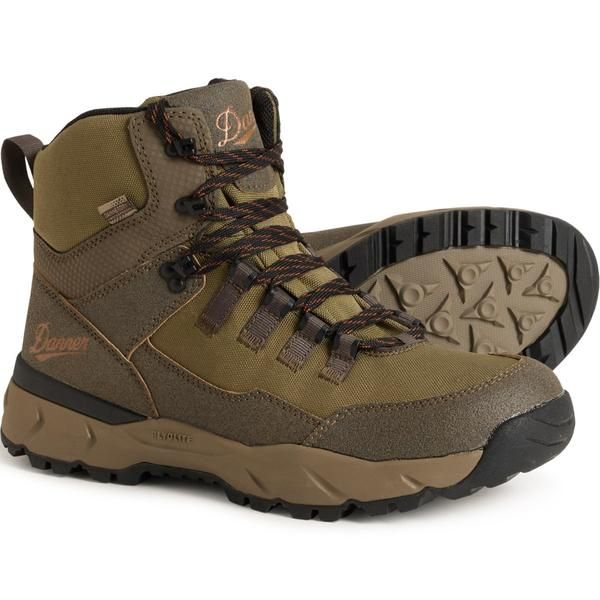 ダナー メンズ シューズ ブーツ・レインブーツ レザー Danner Vital Trail Hiking Boots Waterproof Leather For Men BrownOlive オリ