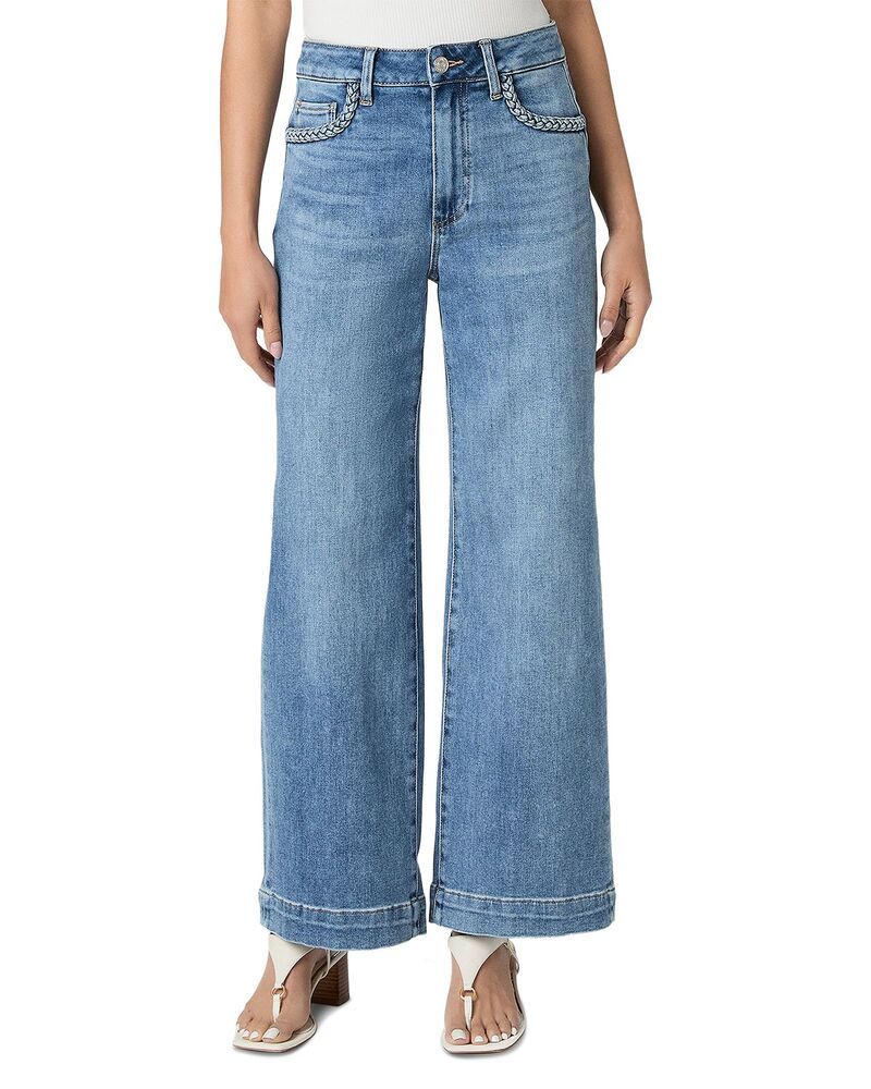 ペイジ レディース ボトムス デニムパンツ プチ ジーンズ PAIGE Petite Anessa Braided Pocket High Rise Wide Jeans in Encino
