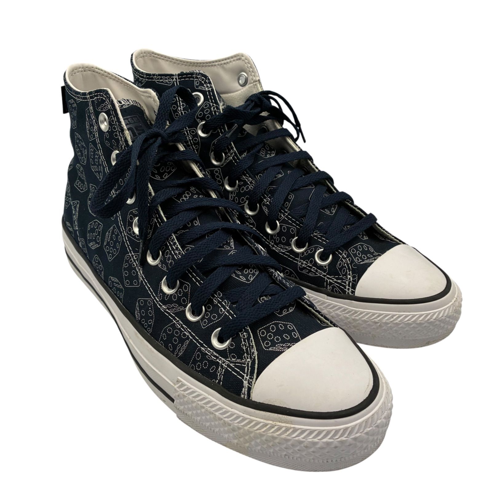 コンバース CONVERSE CONS スニーカー ハイカット チャックテイラー オールスター プロ ハイ オブシディアンダイス サイコロ柄 Chuck Taylor Pro Hi ネイビー 28.5cm