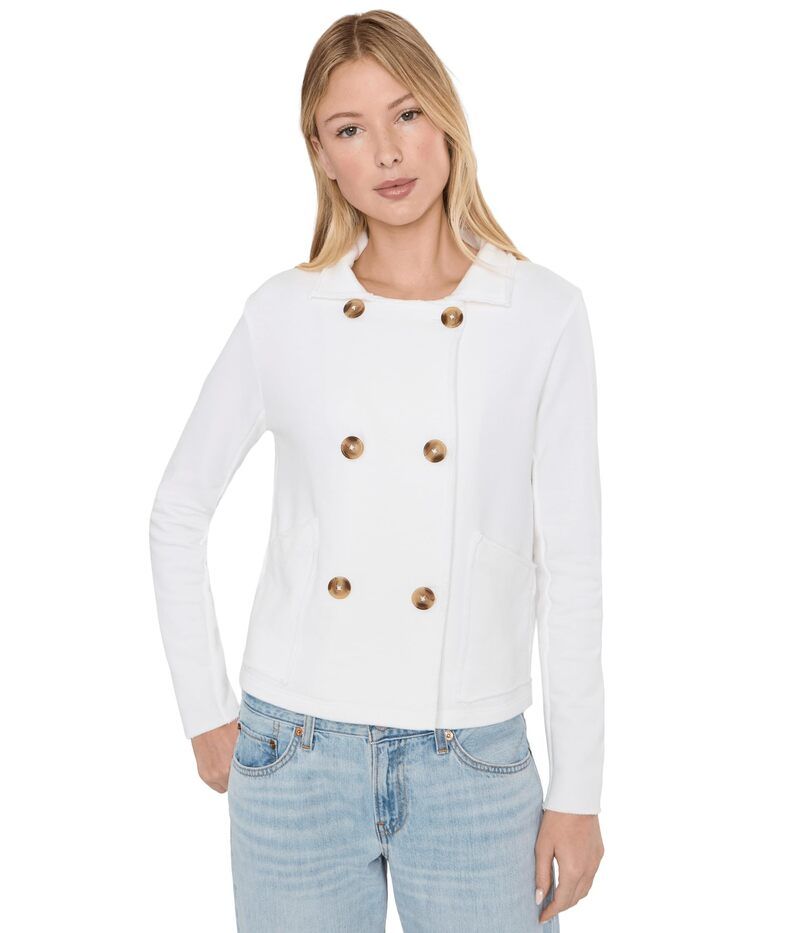 ニックプラスゾーイ レディース アウター コート パイル ジャケット Niczoe French Terry Daily Jacket Paper White ホワイト