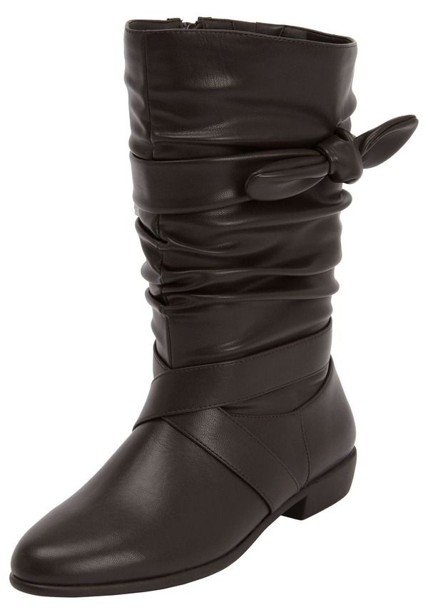 コンフォートビュー レディース シューズ ブーツ・レインブーツ Comfortview Theather Wide Calf Boot Brown ブラウン
