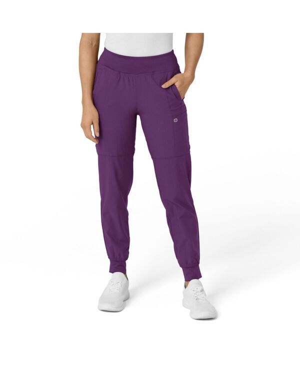 ウィンク レディース ボトムス カジュアルパンツ プラスサイズ Wink Plusize W123 Comfort Waist Cargo Jogger Scrub Pant Eggplant