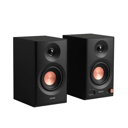 Edifier MR3 スタジオモニタースピーカー 「VGP2025受賞」Bluetooth 5.4 36W ルーム補正 ハイレゾ 専用アプリ TRSバランス/RCA/AUX入力 3.5mm/ヘッドホン端子出力 52Hz-40kHz スタジオ/作曲/音楽/★m