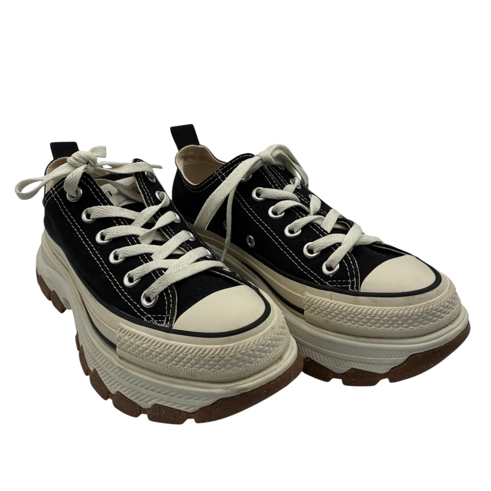 コンバース オールスター CONVERSE ALL STAR REACT スニーカー 厚底 トレックウェーブ TREKWAVE OX 1SD664 ローカット 23.5cm ブラック ホワイト