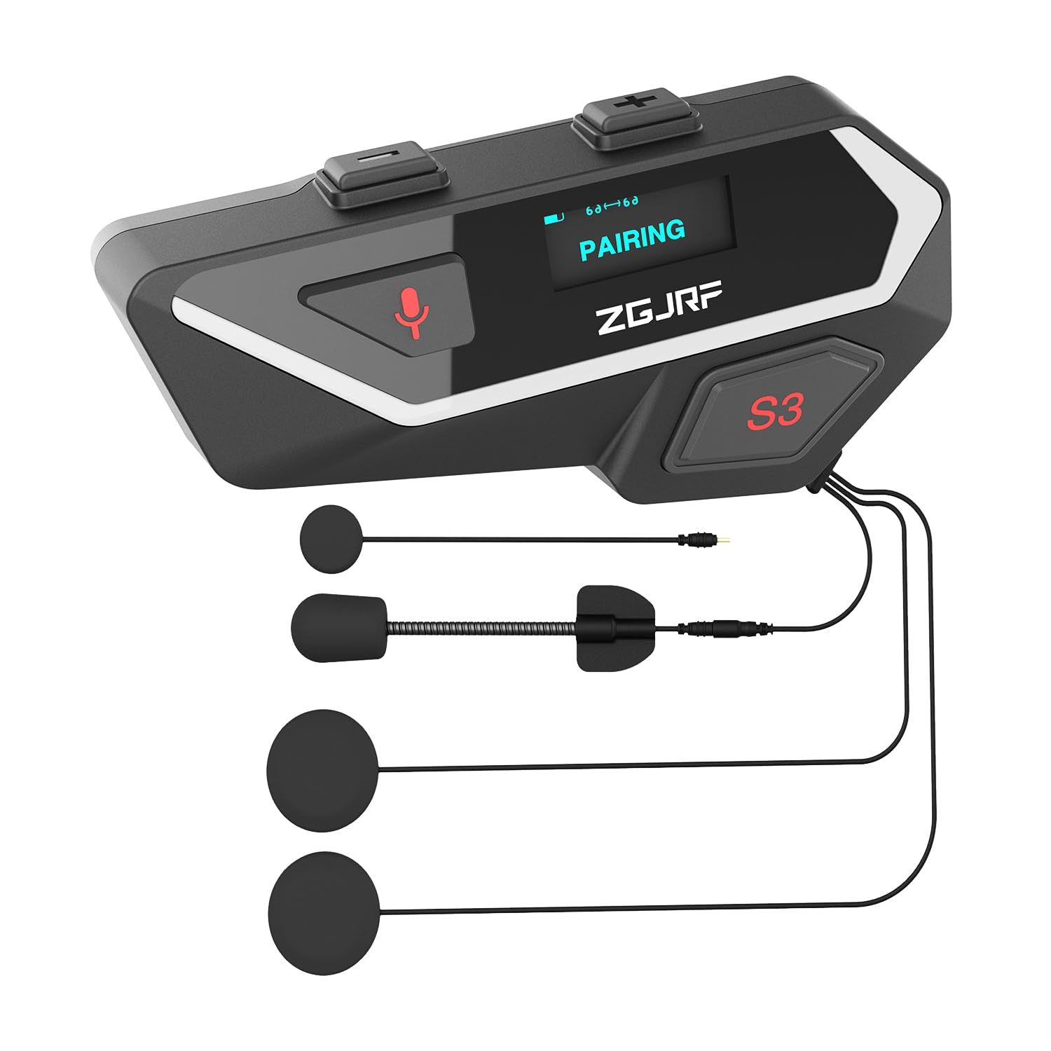 ☆新品☆バイクインカム【Bluetooth5.4 デュアルチップ 音楽聴きながら通話可能】OLEDディスプレイ搭載 2人同時通話 S3 バイク用インカム バイク用通信機器 通信距離500M バイク無線機 異なるインカムと接続可能 通信自動復帰 14347003