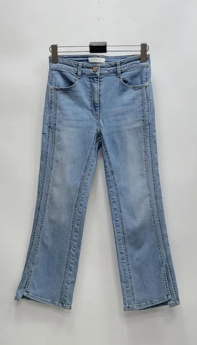 itMICHAA 23SS ミシャ スリットLINE セミ ブーツカット デニム / レディース 73-94