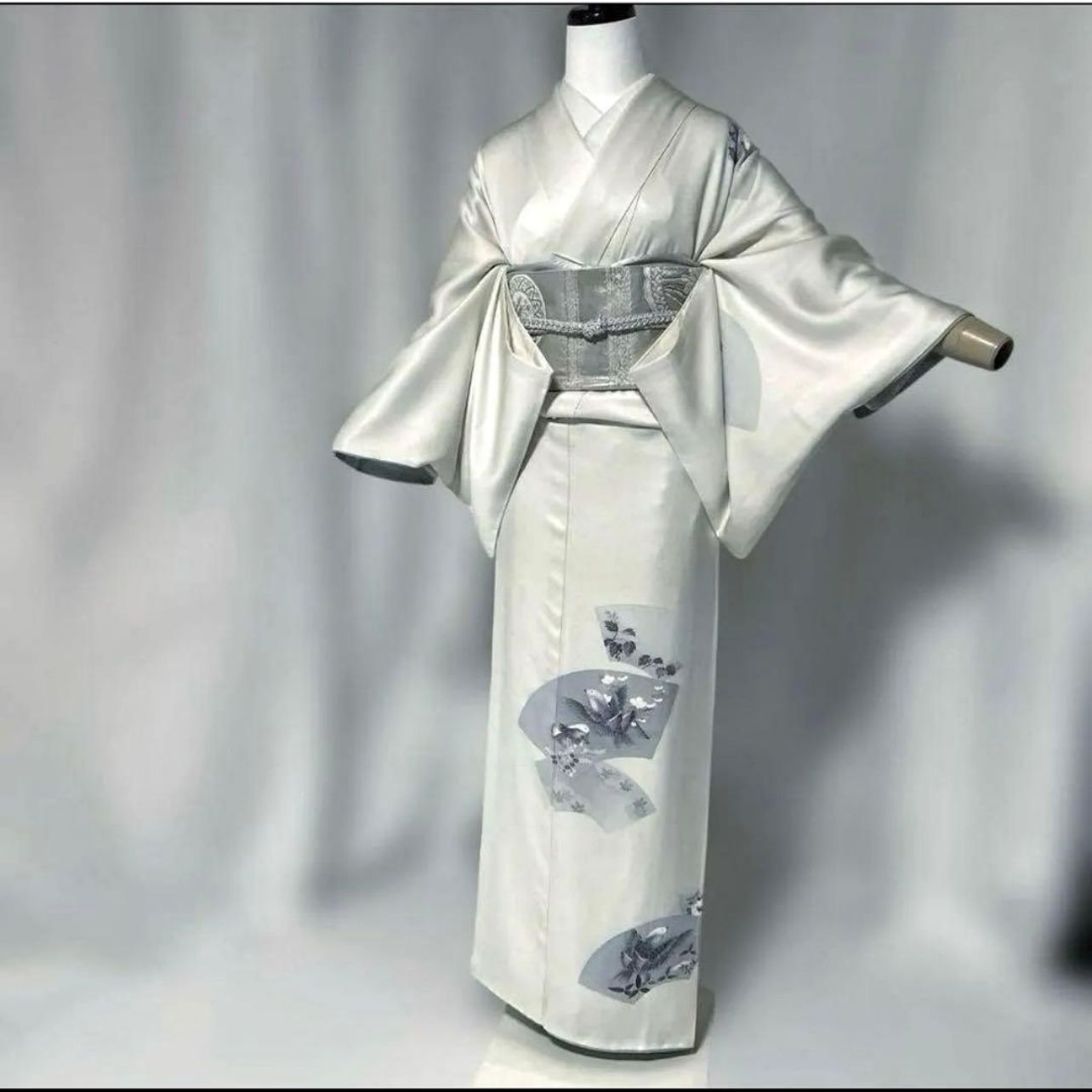 美品 正絹 袷 訪問着 フルセット 祈丈67 ゆったり 西陣袋帯 訪問着