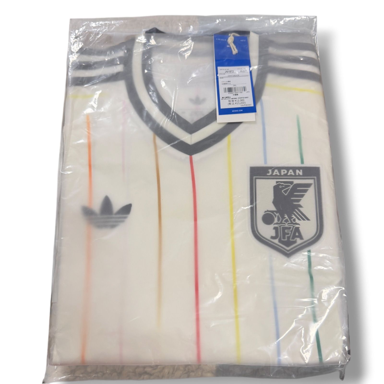 【新品未開封 3XLサイズ、黄色ライン】正規品 adidas公式 JFA代表 2026 アウェイ レプリカ ユニフォーム 長袖/オーセンティック 日本 アディダス