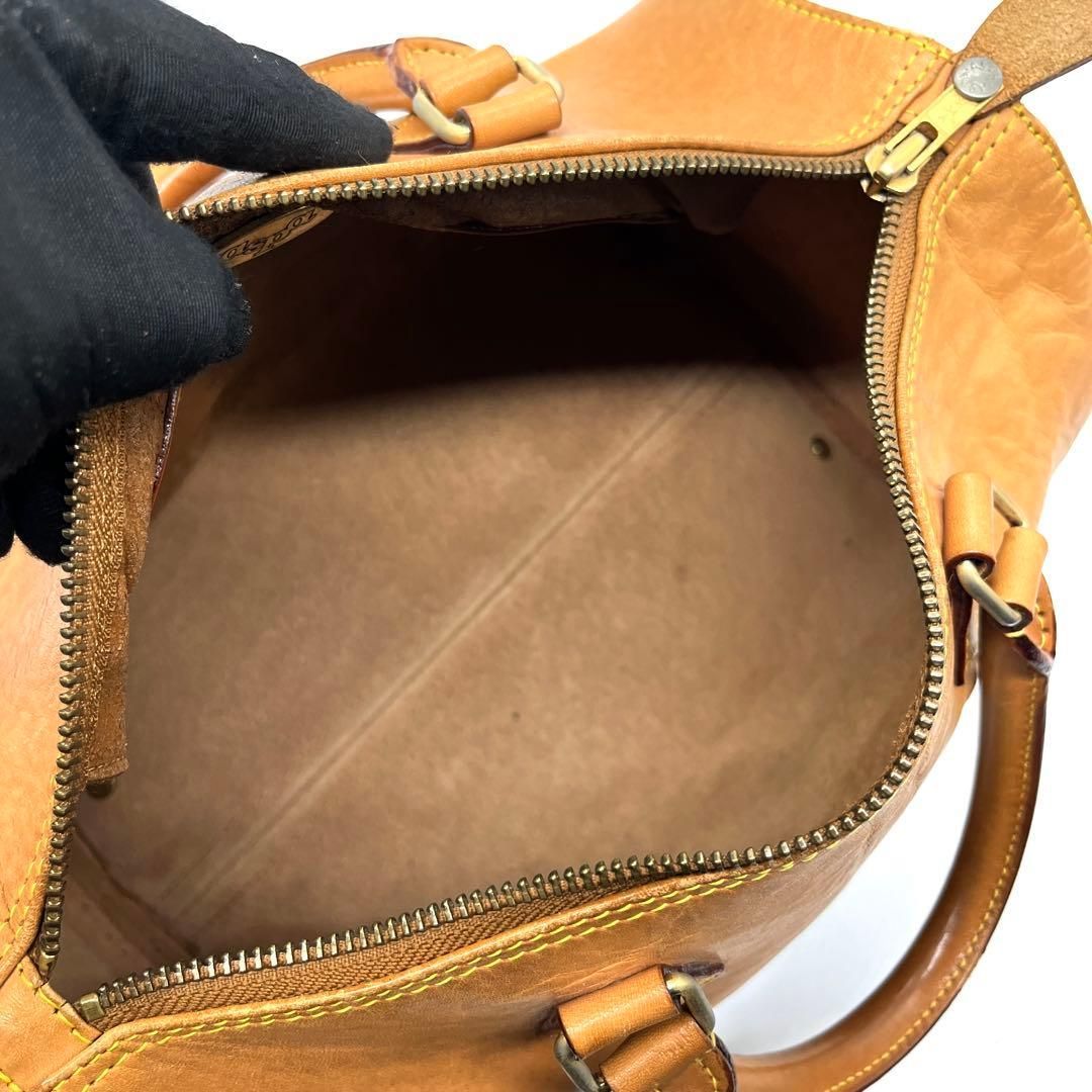 aspa アスパ ヌメ革 レザー 本革 オールレザー ミニボストン ボストン