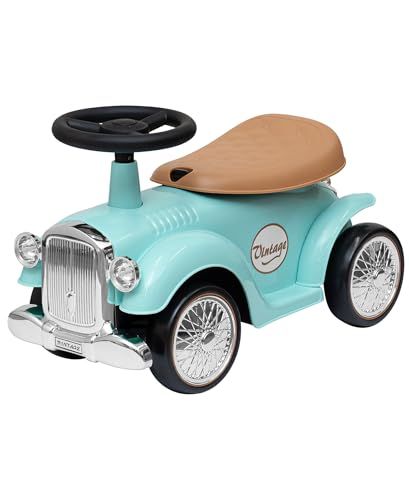 RiZKiZ 乗用玩具 足けり レトロカー クラシックカー 子供 自動車 乗り物 車 おもちゃ のりもの 完成品 外 屋外 外遊び 足こぎ バランス感覚 幼児 キッズ 男の子 女の子 誕生日 プレゼント [レイトンブルー]ts da1307db