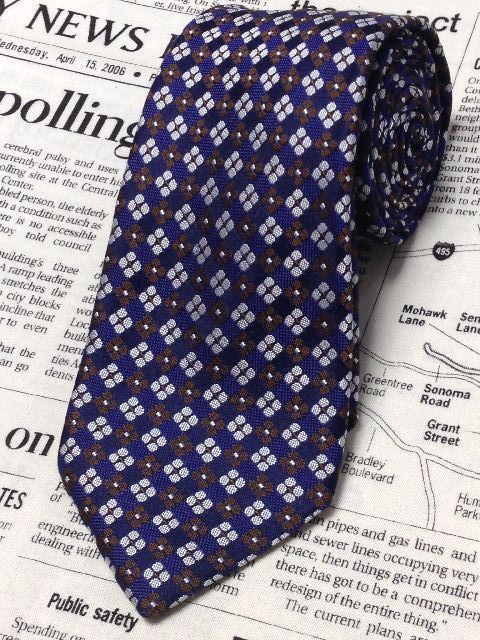 アクアスキュータム Aquascutum 良品 微光沢 ネクタイ 日本製 シルク100% パターン柄 ミックス X-006123 ゆうパケット