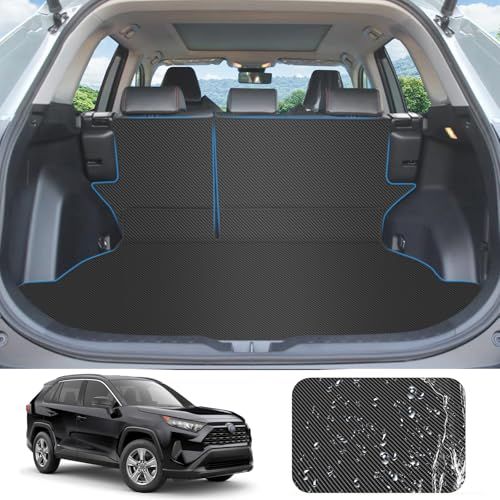 R◆YORKNEIC 新型 RAV4 ラゲッジマット 50系 2019年?現行対応 背もたれカバー付き 車種専用 シートバックカバー トランクマット カーゴマット バックマット 合成革材質 耐汚れ 防水 タイプC ee429532