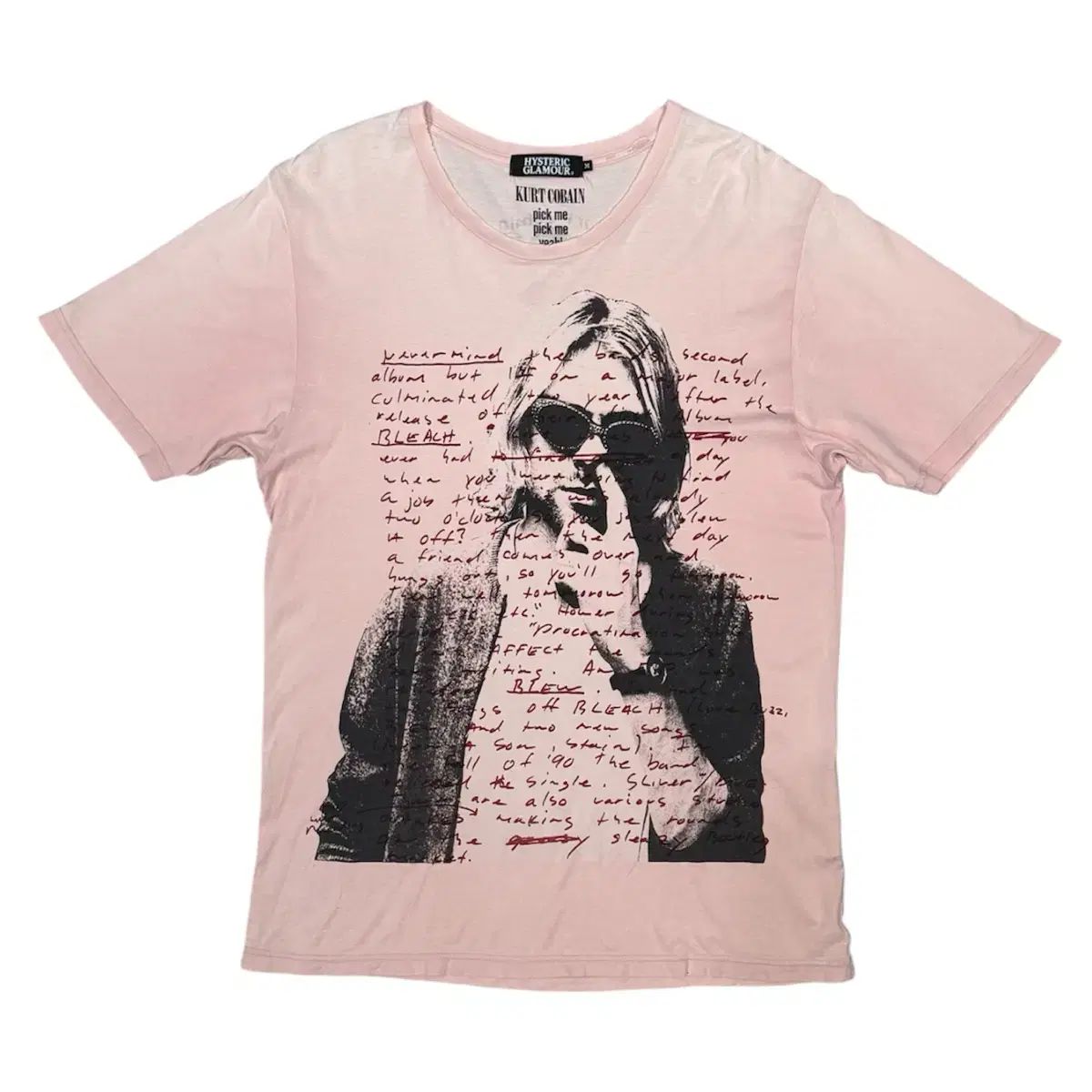 2011 HYSTERIC GLAMOUR ヒステリックグラマー x カート・コバーン 半袖Tシャツ