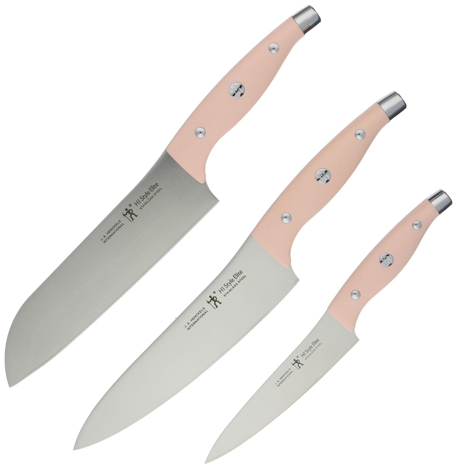 ヘンケルス 包丁セット HIスタイル エリート ピンク 三徳包丁 シェフナイフ ペティナイフ 3本セット ピーチ 日本製ステンレス ギフト 食洗機対応 岐阜県関市製 【日本正規販売品】 16887-003 Henckelsry