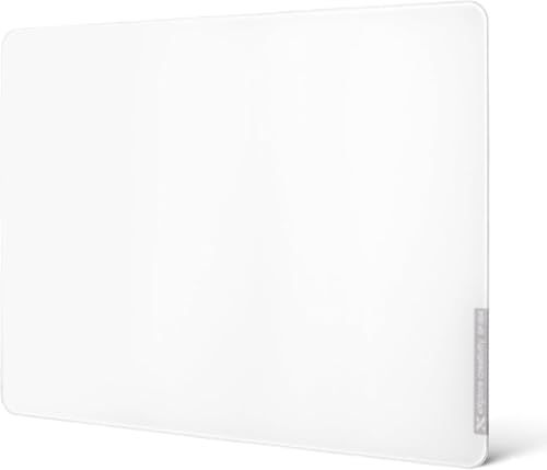 XVX ホワイト ガラスゲーミングマウスパッド 大型 410x310mm 超滑らかマイクロエッチング表面 硬度9H 強化ガラス 滑り止めゴムベース付き 高精度 FPS/VALORANT対応-ホワイトry