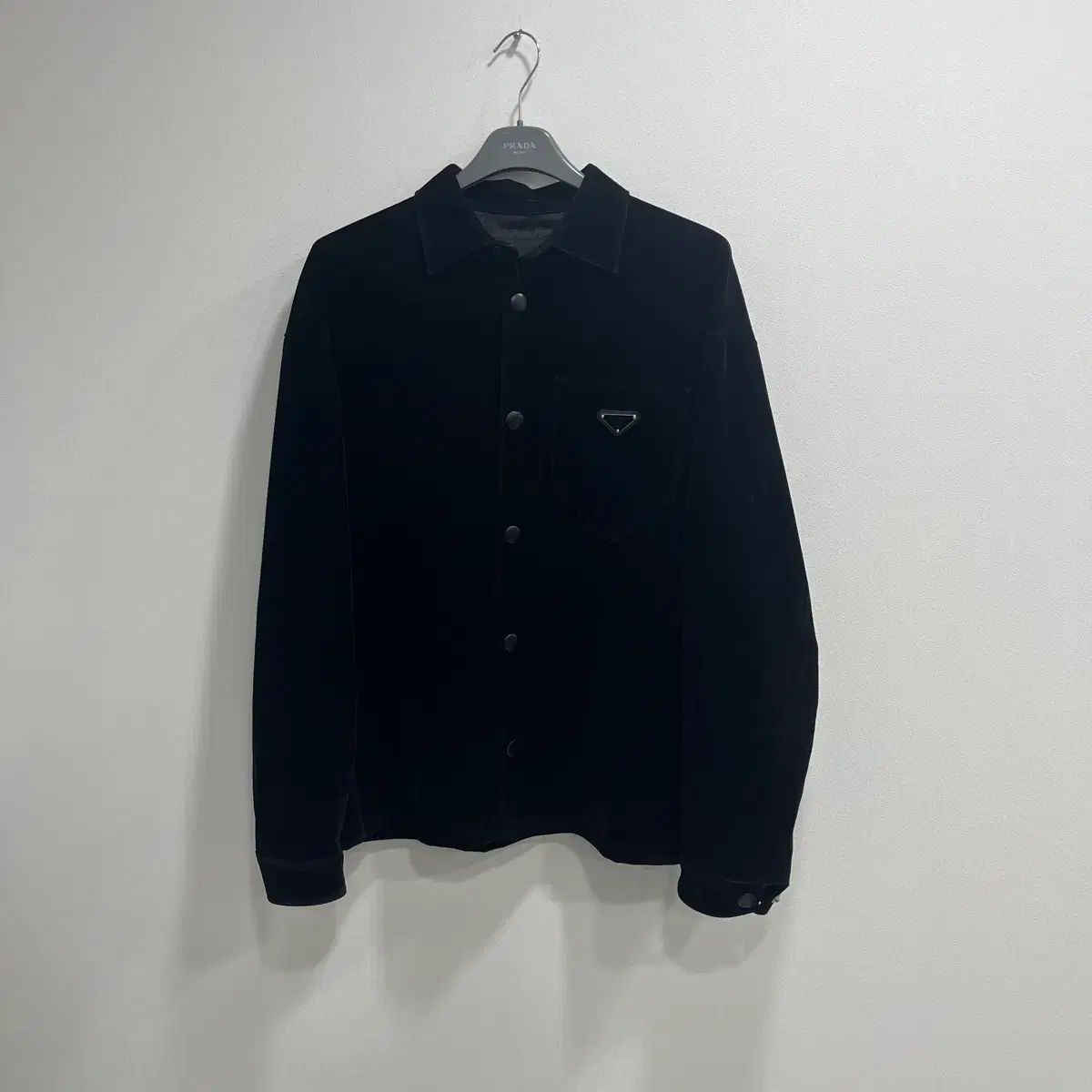 {M Size} PRADA プラダ ツアーベルベット シャツ ジャケット