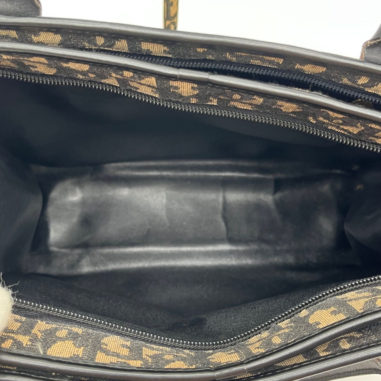 美品◎Christian Dior クリスチャンディオール トロッター柄 ゴールド