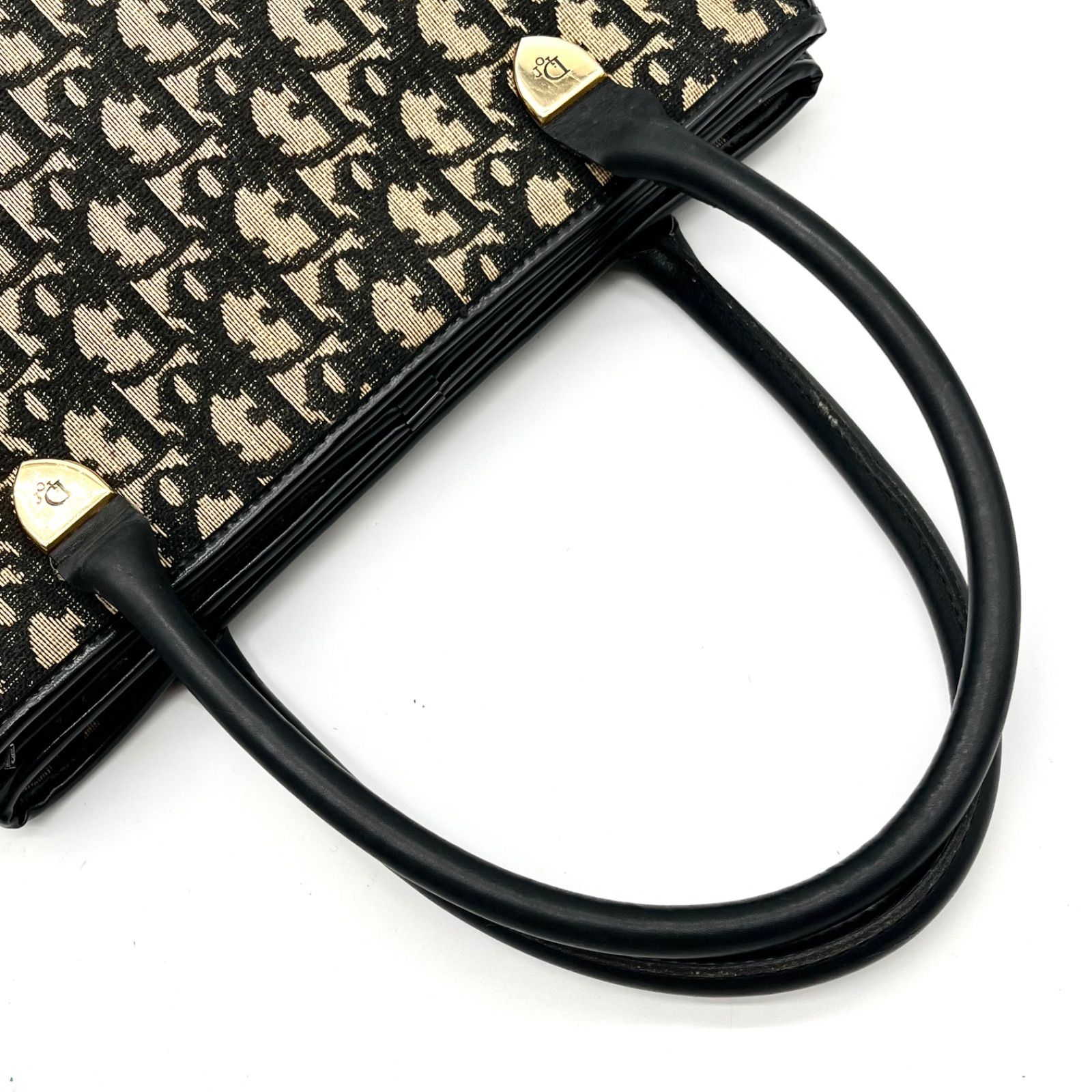美品◎Christian Dior クリスチャンディオール トロッター柄 ゴールド