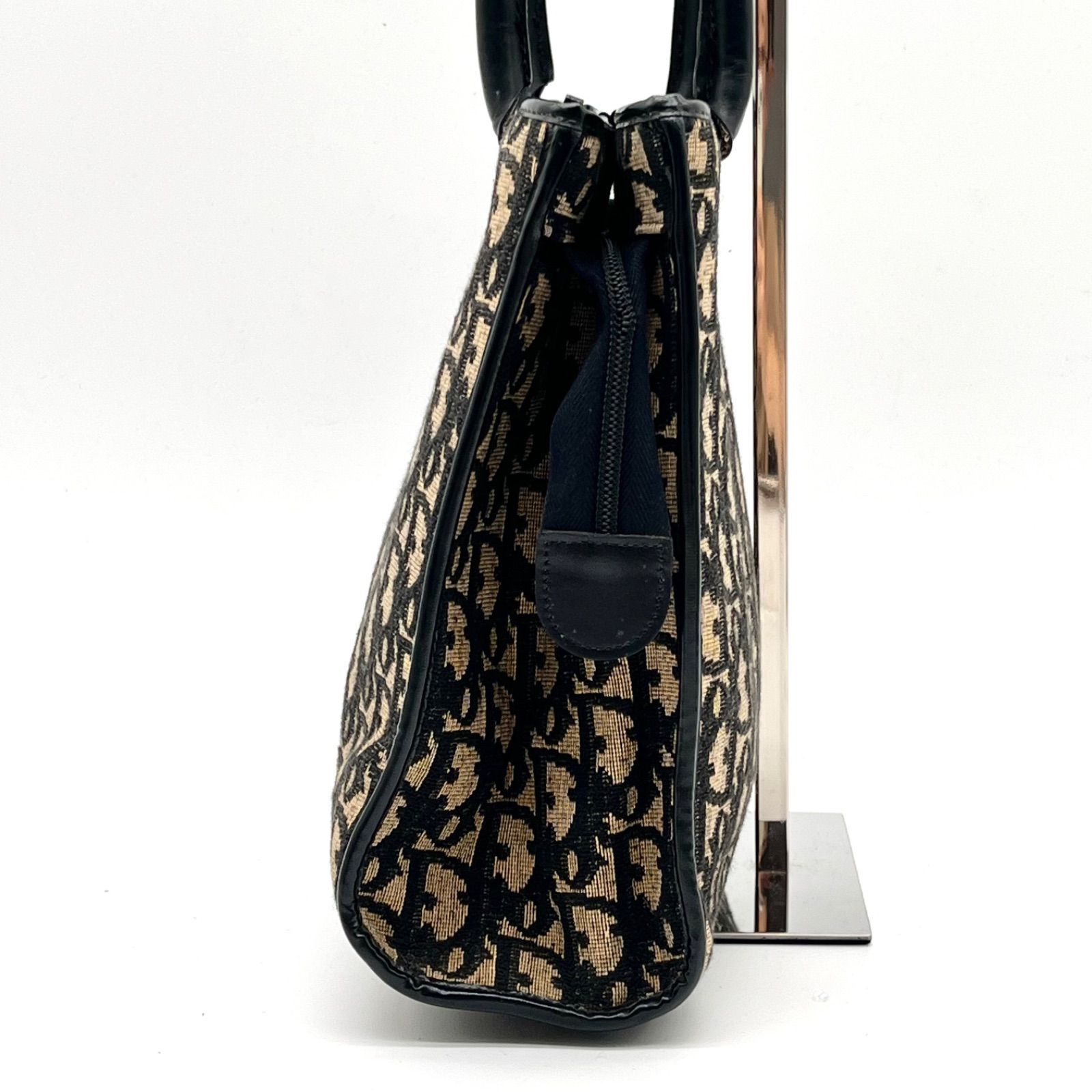 美品◎Christian Dior クリスチャンディオール トロッター柄 ゴールド