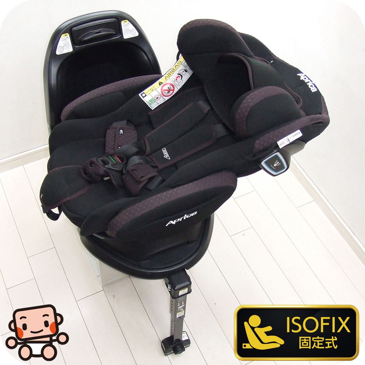 【お得っ！厳選中古】綺麗 チャイルドシート Aprica アップリカ フラディア グロウ ISOFIX 360° セーフティ 中古チャイルドシート【B.綺麗】