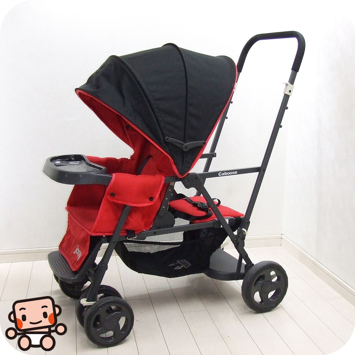 【お得っ！厳選中古】二人乗りベビーカー Joovy ジュービー Caboose Graphite カブース グラファイト 中古ベビーカー【C.一般中古】