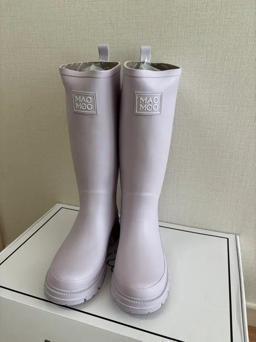 235-240 新品 MACMOC(マクモク) ロング ゆったり レインブーツ ライラック EU38 長靴