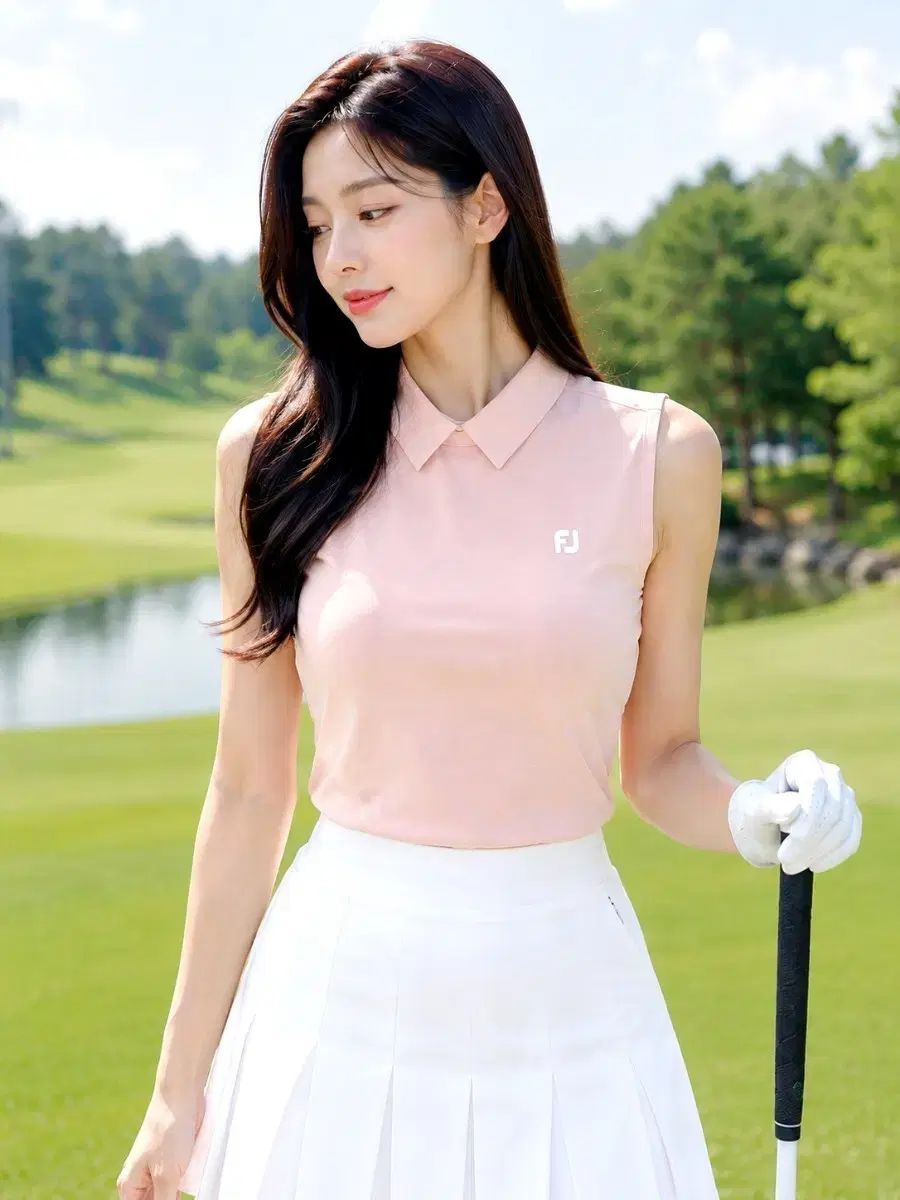 新品/正規品 FootJoy フットジョイ ゴルフ レディース ノースリーブ カラ Tシャツ S