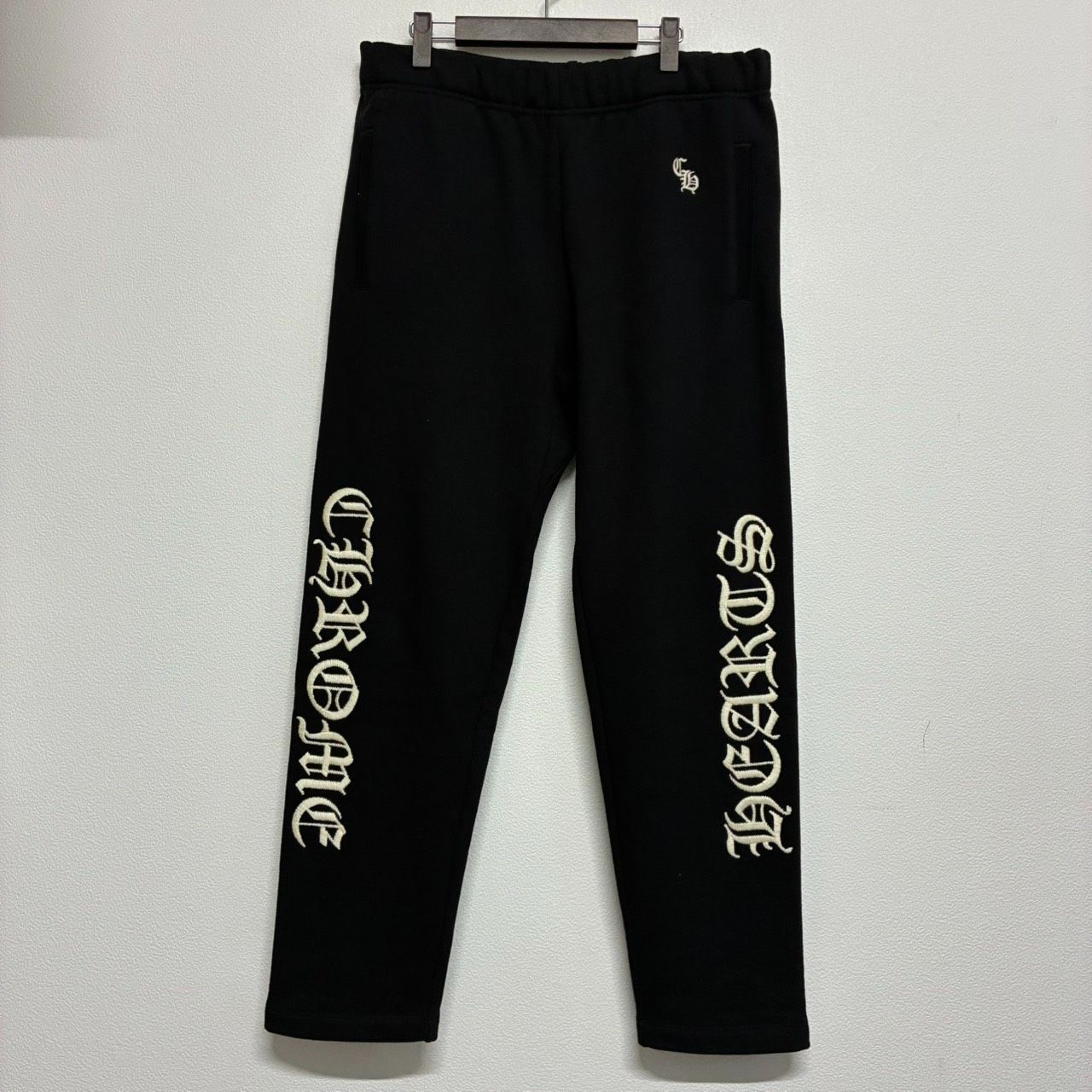 CHROME HEARTS Y NOT クロムハーツ ワイノット CHロゴ 刺繡 黒 ブラック スウェット パンツ メンズ レディース Mサイズ 極美品 2535