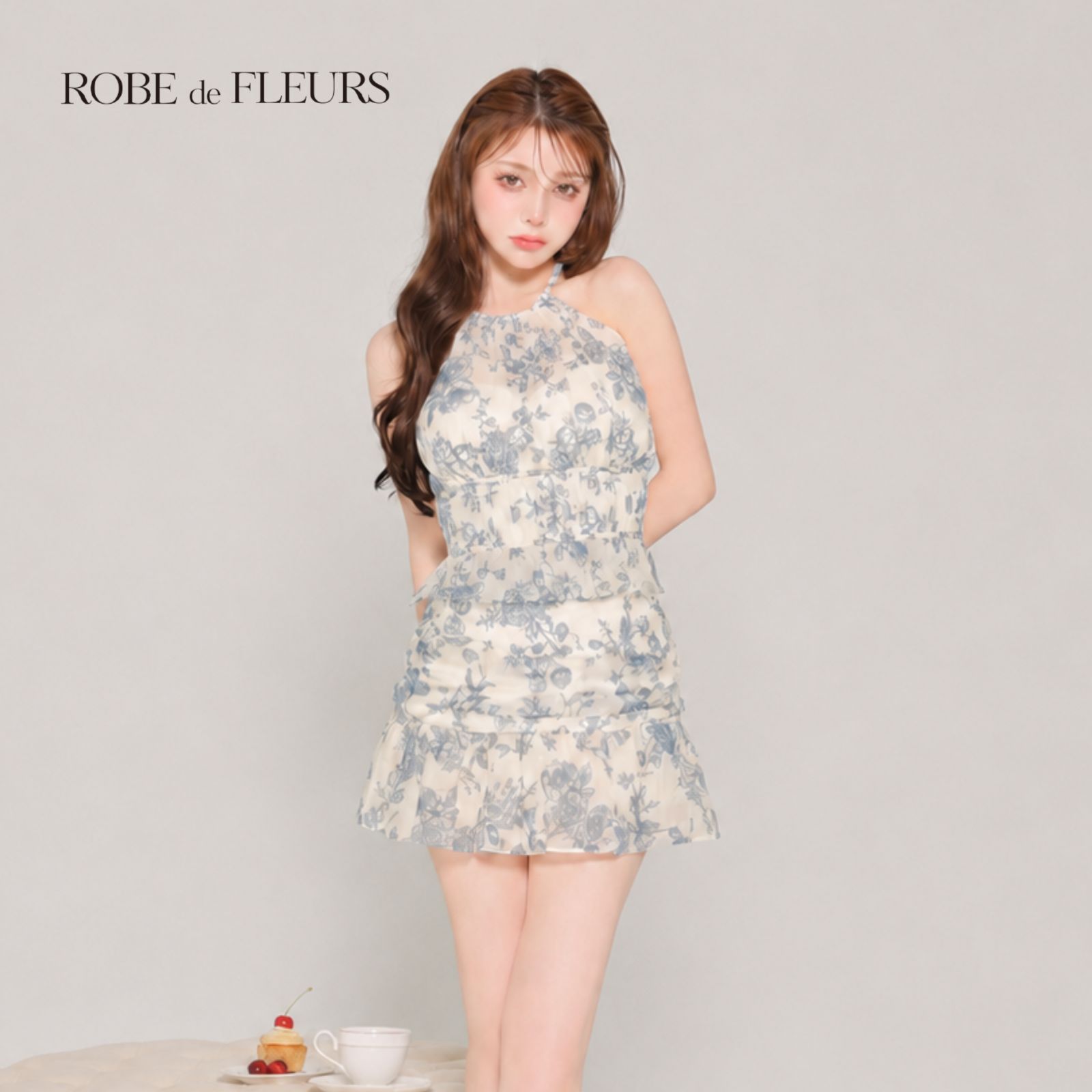 ROBE de FLEURS ローブドフルール fm4679 キャバドレス ミニドレス 