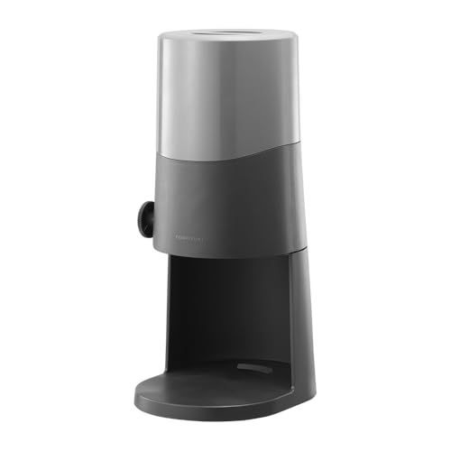 ☆新品☆【2025年モデル コンパクト収納】 ドウシシャ かき氷器 電動 ふわふわ とろ雪 刃の高さ調節機能付 製氷カップ2個付（Mサイズ） レシピ付 ブラック b85960a5