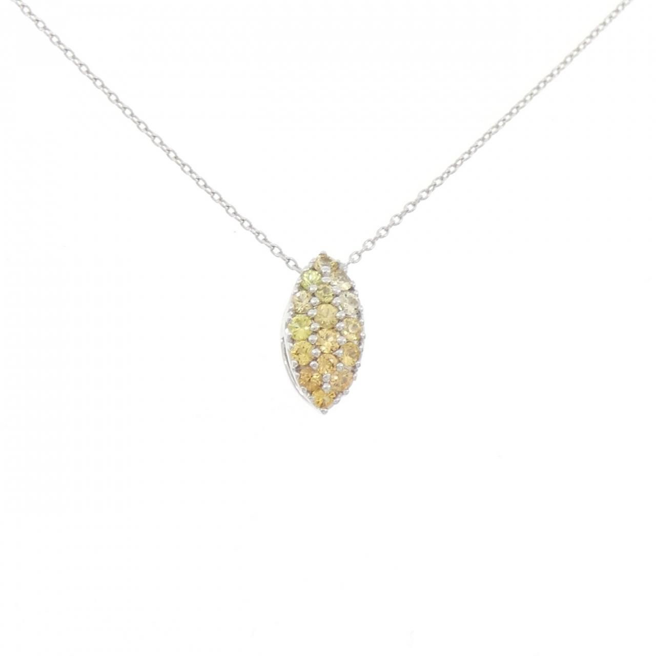 K18WG サファイヤ ネックレス 0.50CT