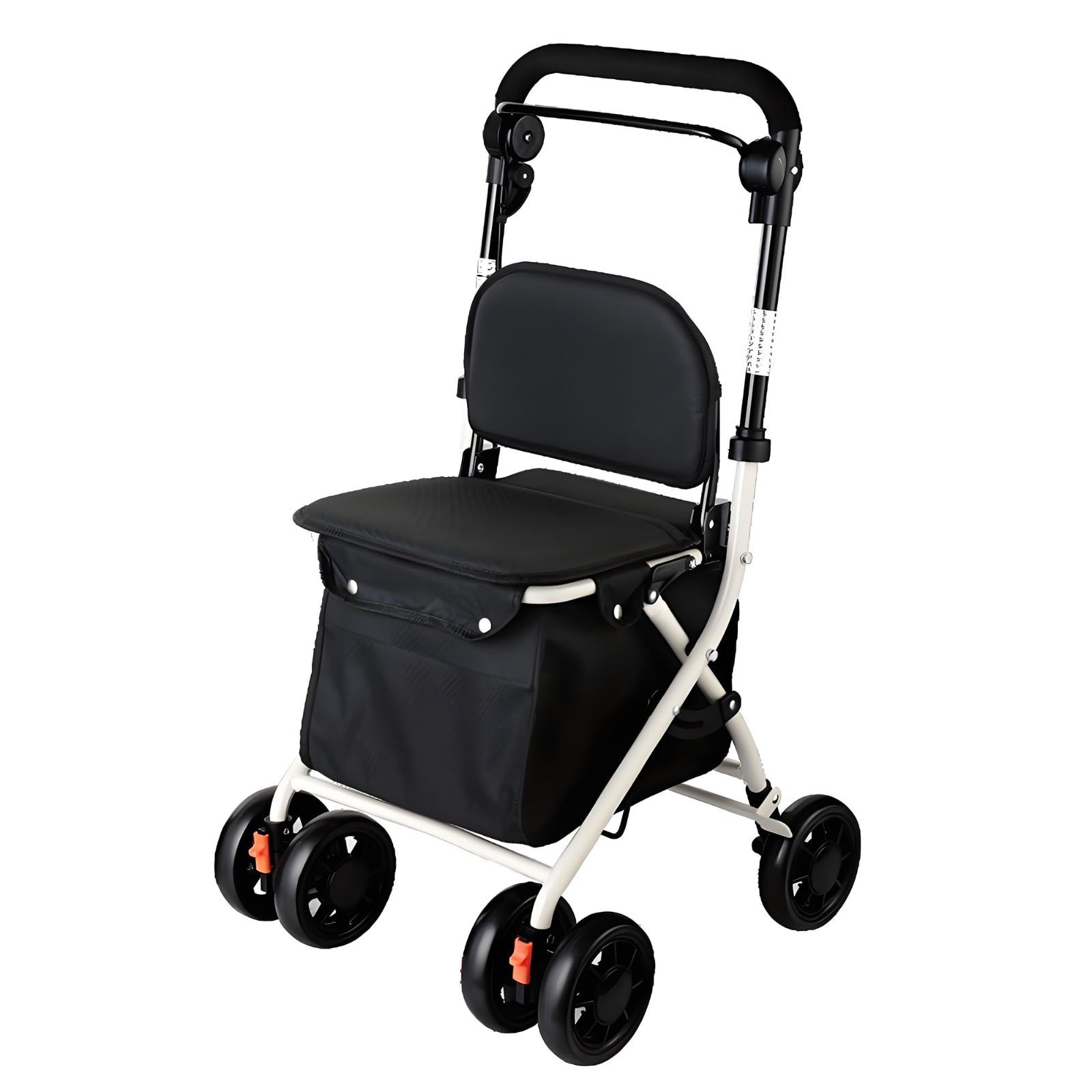 【人気商品】老人用カート シルバーカー 座れる コンパクト 歩行器 軽量 高齢者用 老人 歩行車 折りたたむ ておしぐるま 歩行補助 高齢者 老人 3段高さ調節 手押し車 ブラック